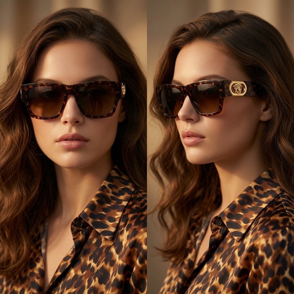 Oversized Square Tortoise Sunglasses Women Chic Poolside Party Elegance Lentes